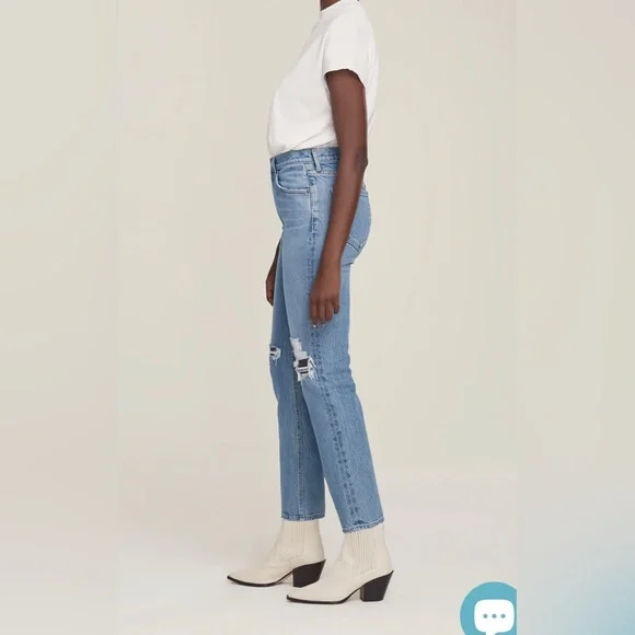 AGOLDE WILDER WHIPLASH Mid Rise Slim Straight Leg Jeans